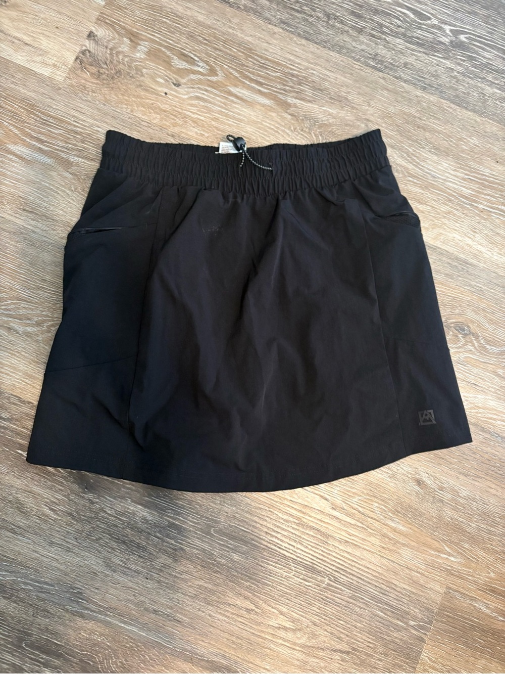 Avalanche Black Active Mini Skort with Drawstring Waist